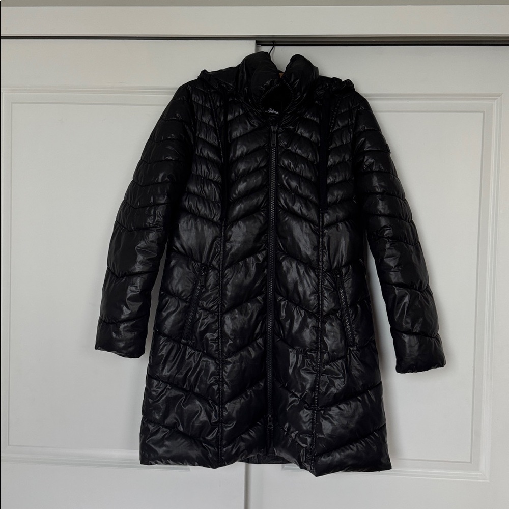 Sam Edelman Shiny Black Puffer Jacket